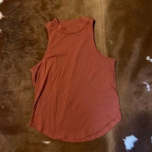 Madewell burnt orange racer back tank
